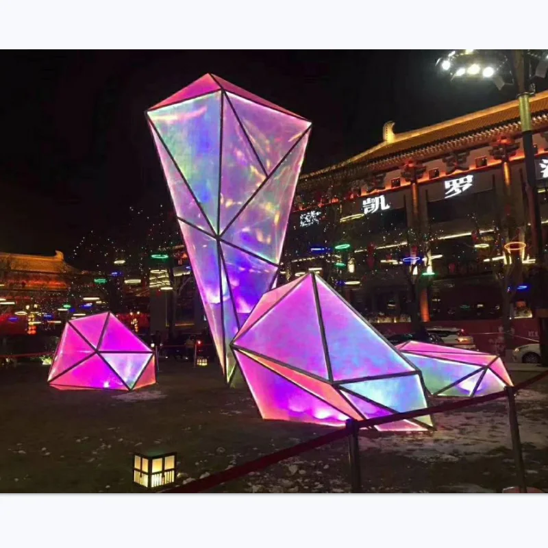 Garden Decorative Giant Square Outdoor Waterproof landscape street Luminous Led Light