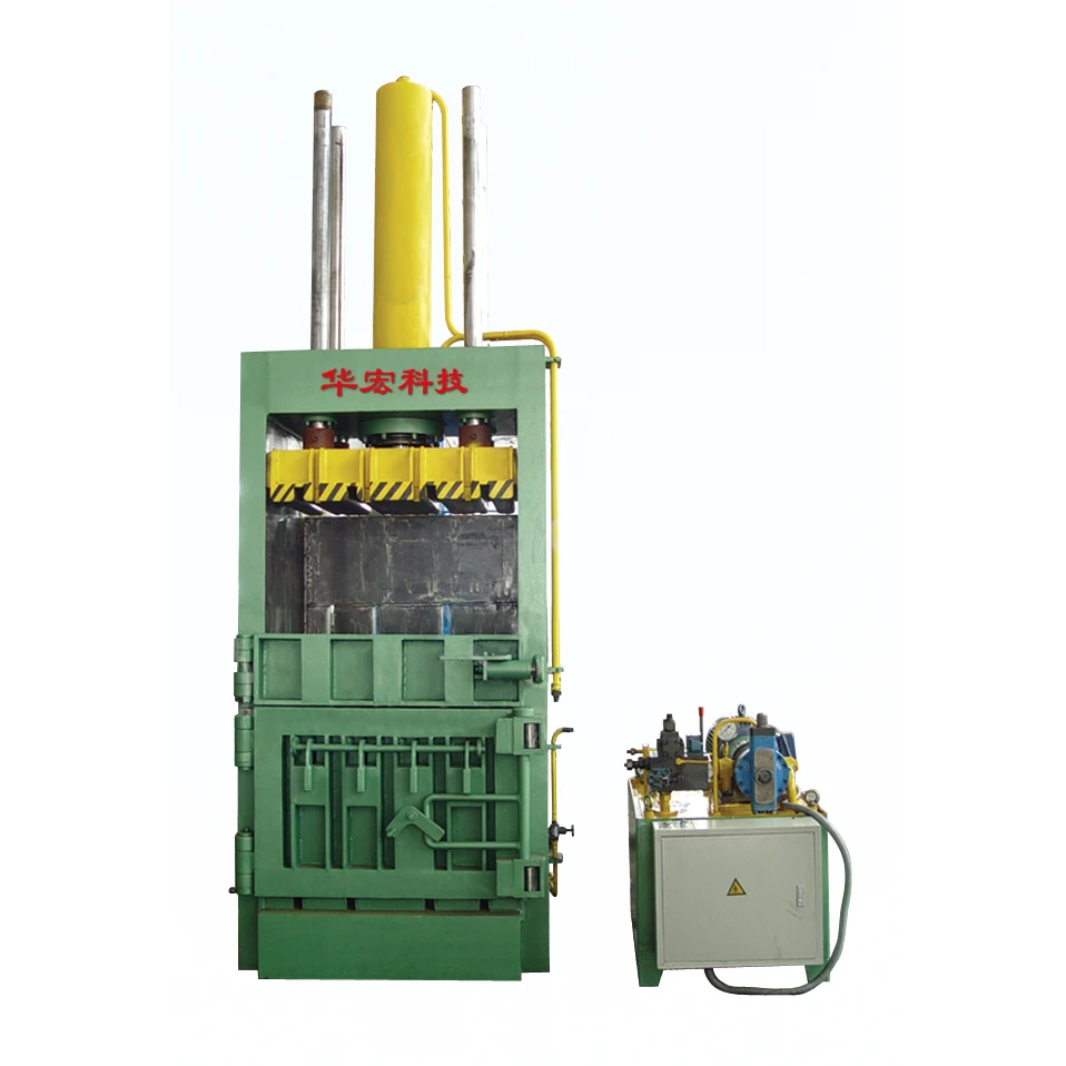 Huahong hydraulic baler pp plastique machine baling press machine