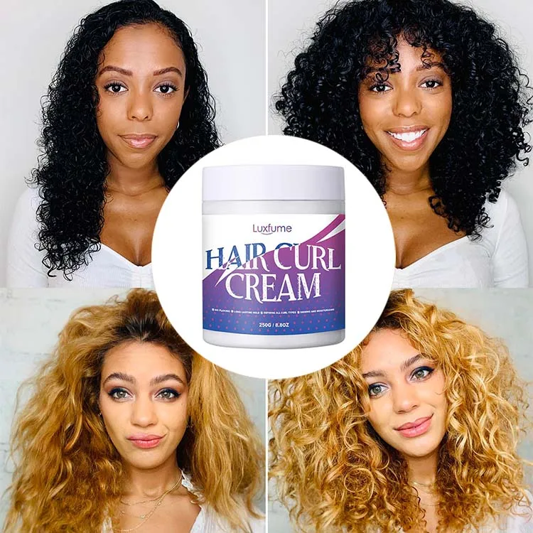 Luxfume Wholesale Anti Frizz Coconut Defining Curling Cream Curl Enhancers Cream For African Curly Hair