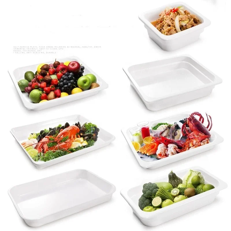 TaiYuanMei Красивая небьющаяся легкая моющаяся меламиновая 1/2 сервировочная тарелка для буфета пластиковый