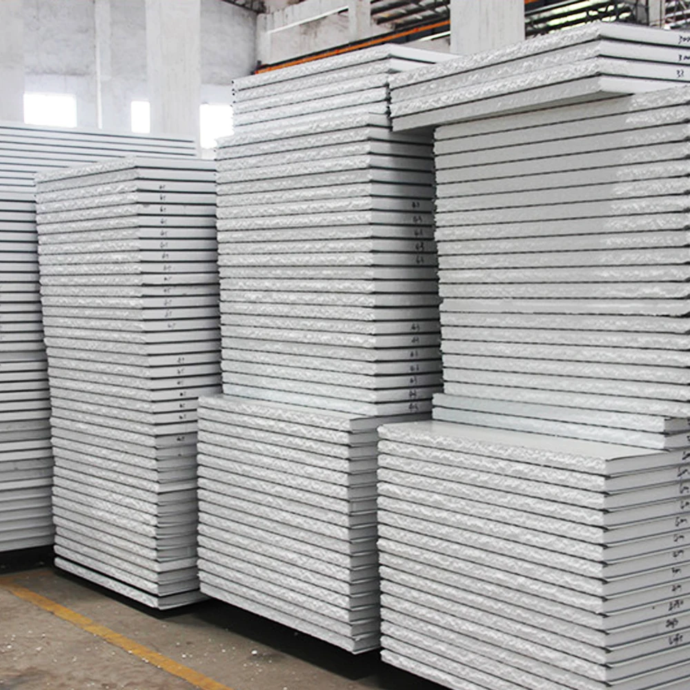 Easy installation mineral wool fire rated 100mm rock wool panel sandwich wall panel for factory house vila