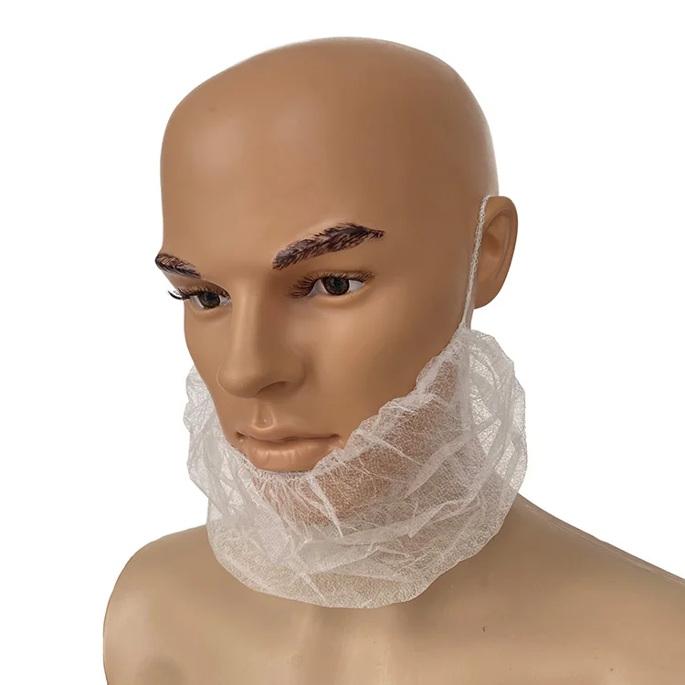 Disposable Non Woven Pp Face Cover Beard Net Beard Cover