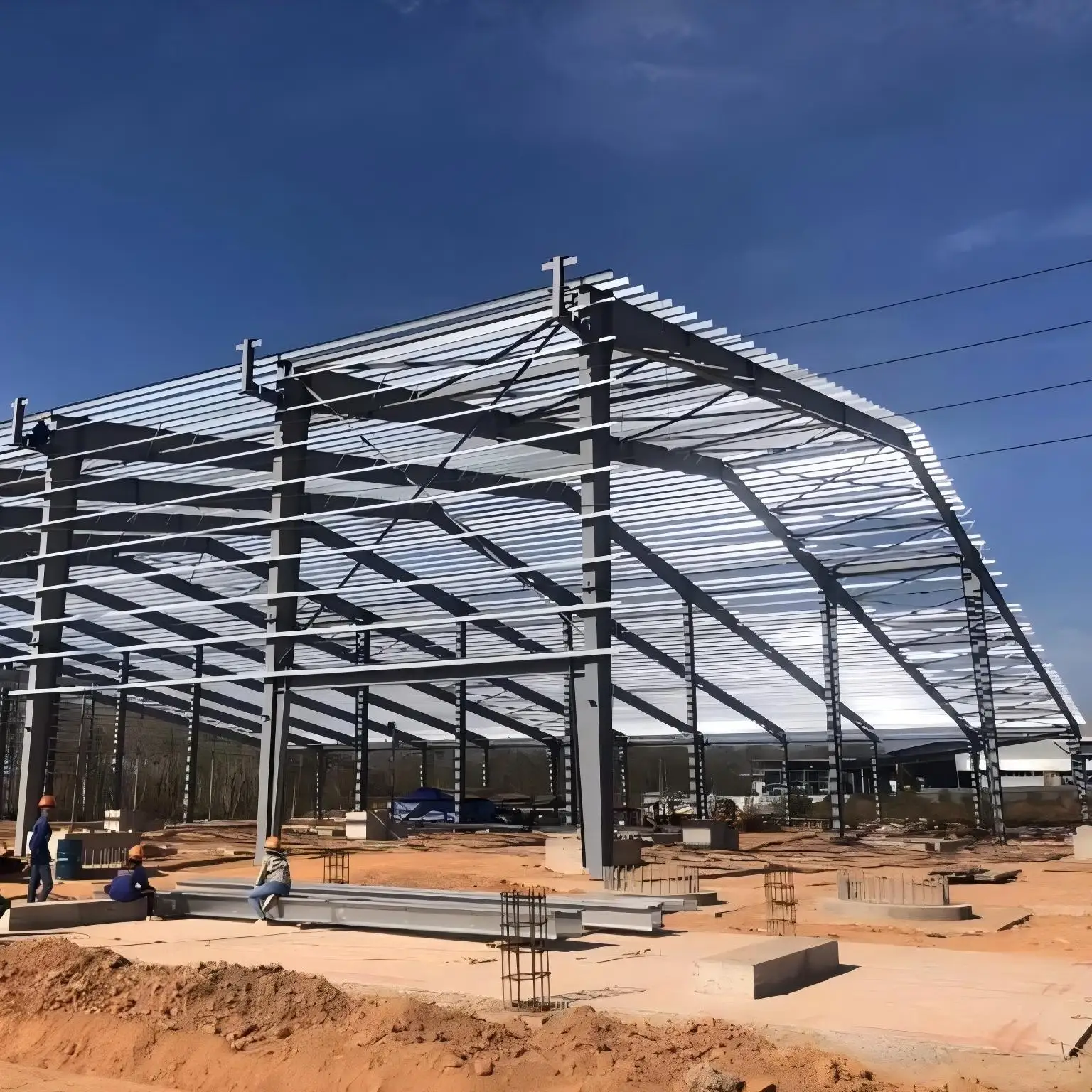 Сборный рабочий цех здание из металлической стали сборный склад промышленное складское