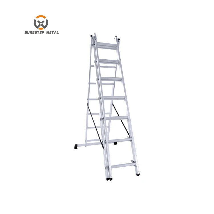 Aluminum 3-part Extension Ladder Combination  Ladder Aluminum Step Ladder