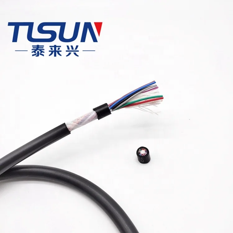 Сертификация CE кабель PUR-HF-YY 10 ядер 0.2mm2 высокий гибкий Цепной кабель управления