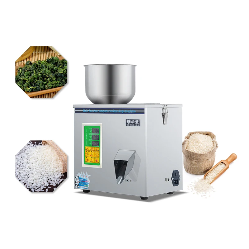 1-100g Semi Automatic Capsules Bottle Bag Powder Filler Tea Seeds Grains Powder Glitter Weighing Powder Filling Machine