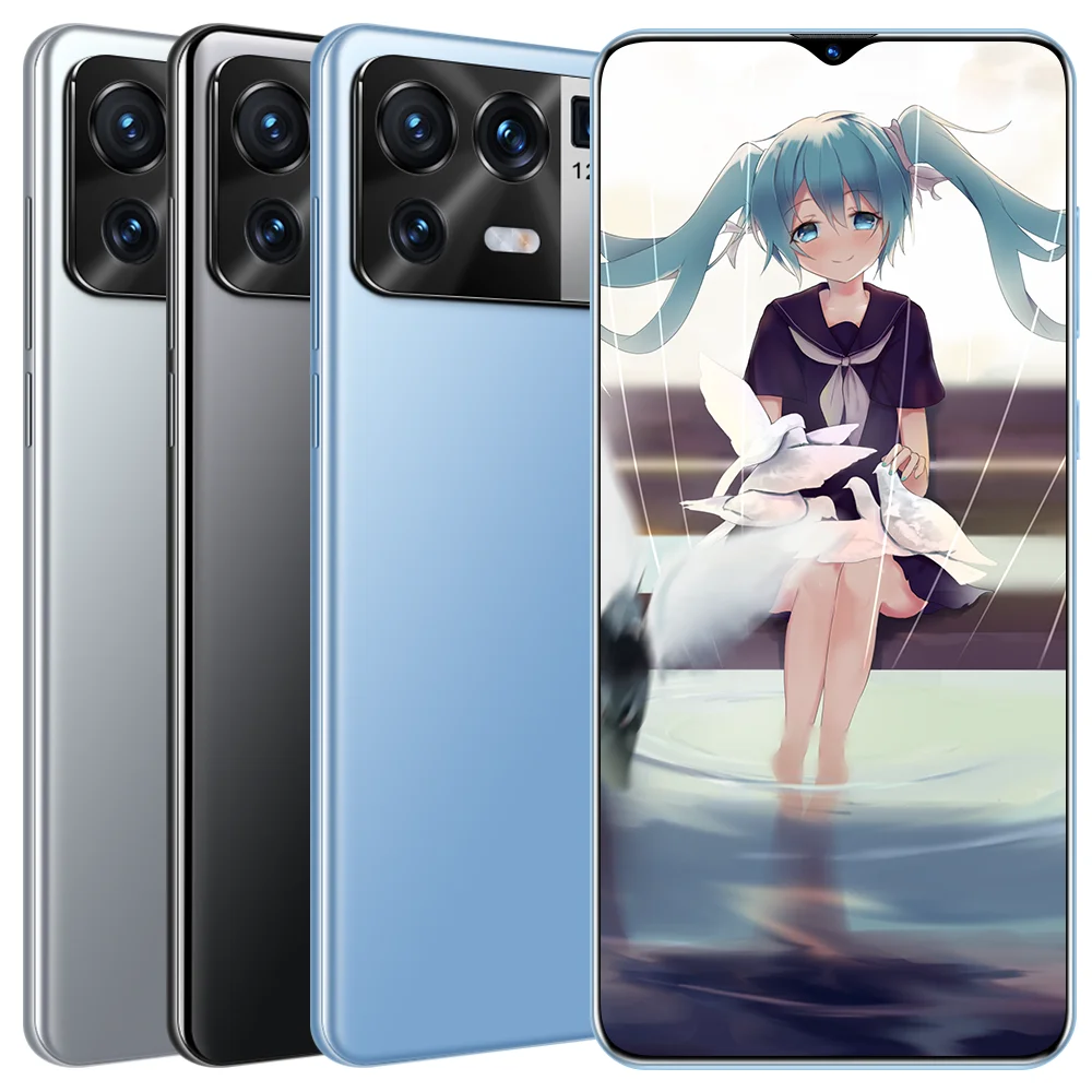M12pro 6.1 inch Android Smartphones 16GB+512GB 10-Core 5G LET Cellphones 4 Camera MTK6889 Face ID Unlock Dual SIM Mobile