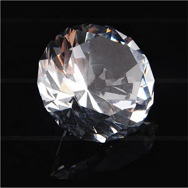 Crystal Diamond shaped Glass Jewelry Paperweight for Wedding or home decoration