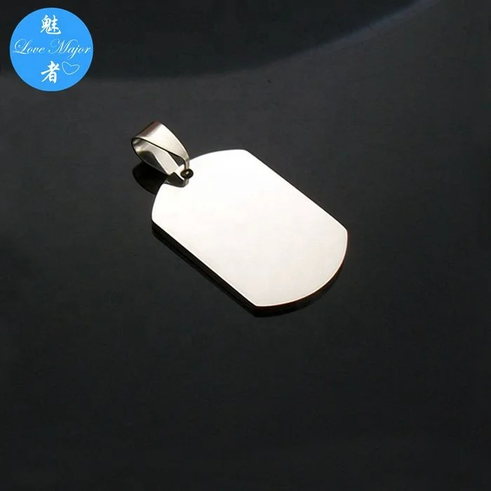 Топ полировки нержавеющей стали dog tag стандартные плиты кулон Америка для мальчиков плотные шариковая цепь 30*20 мм