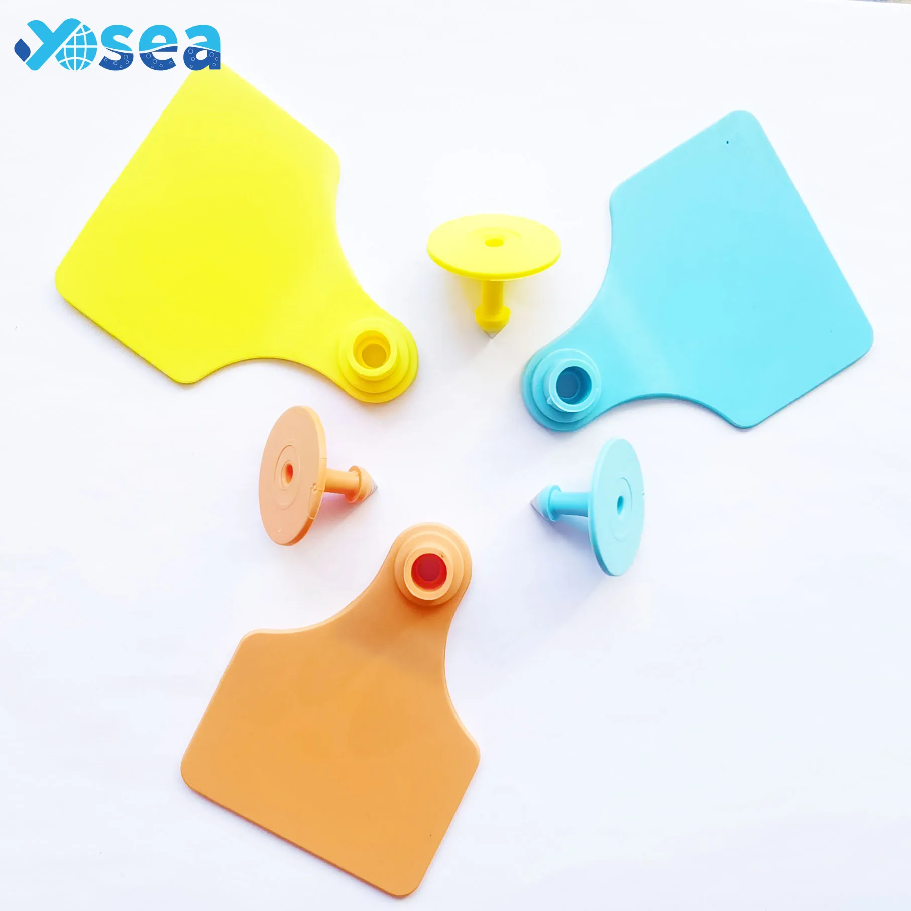 customized barcode animal identification ear tags with applicator and reader scanner for cattle ear use