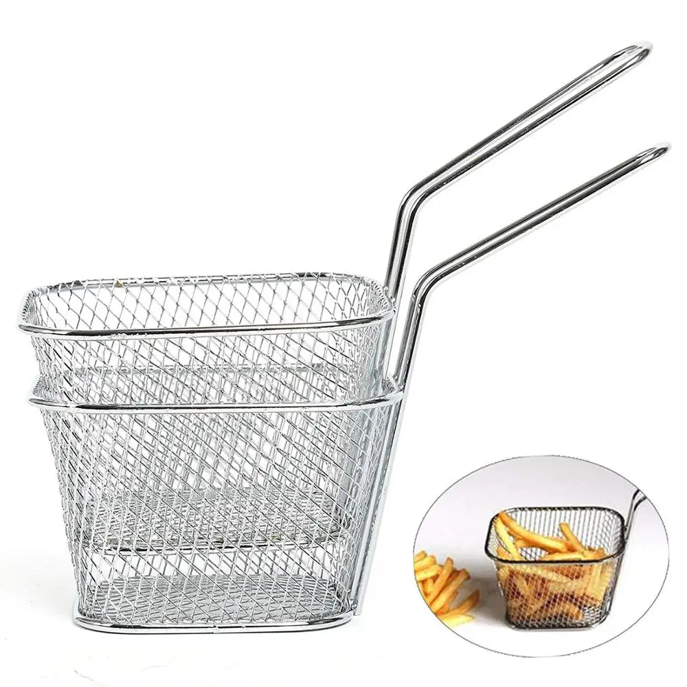 Mini Mesh Wire Net Strainer Kitchen Cooking Tools French Fry Chips Baskets