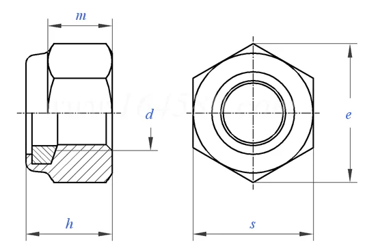 Free Samples 304 Stainless Steel Din985 Anti-Loosening Anti-Slip Cap Nylon Lock Nut 1