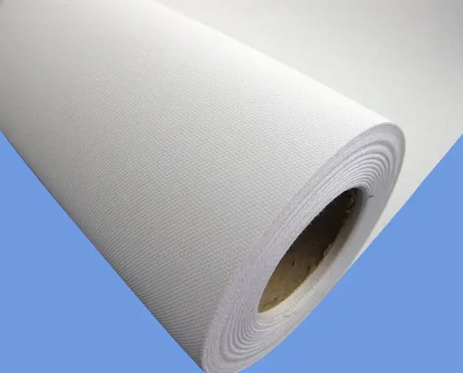 100 % Waterproof  Fine Art Inkjet Polyester Eco Solvent Printing  Poly Cotton Canvas Roll