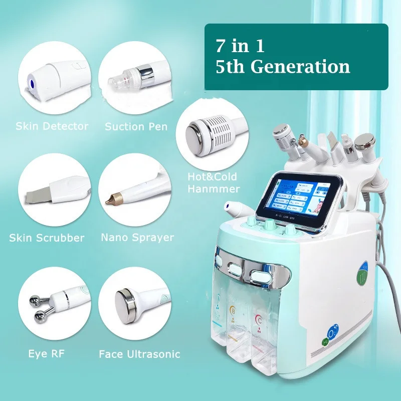 7in1 multifunction hydrofacials beauty machine hydro dermabrasion with skin detector