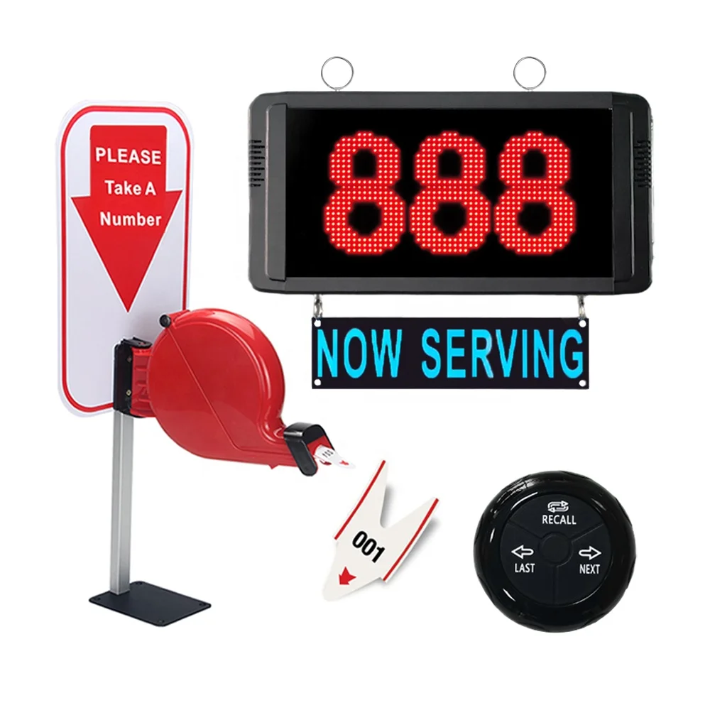CE ROHS 3 Digits Display Queue Management System For Hospital Hotel Serve Center Queue Number Screen Can Speak Spanish