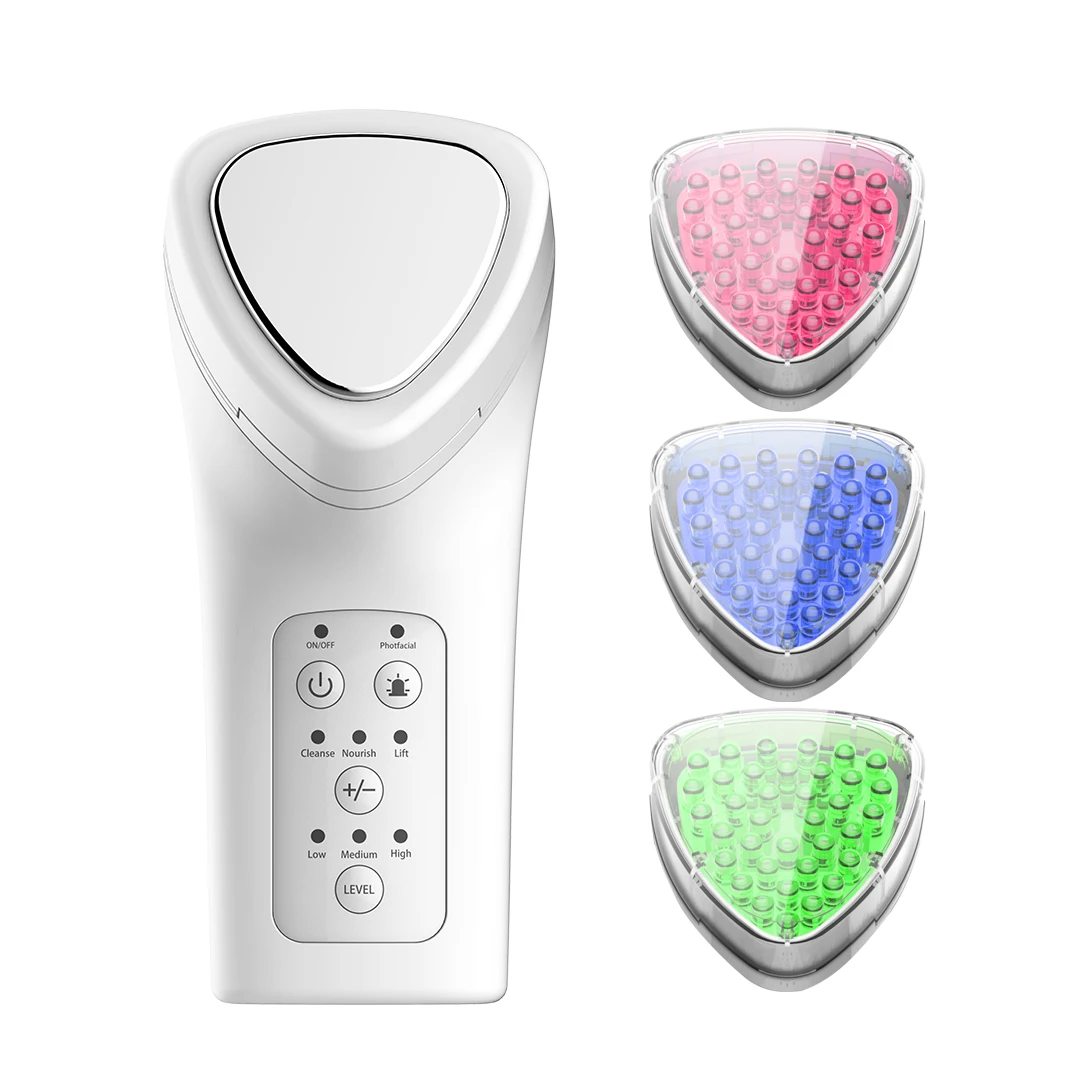 
Facial Skin Care EMS Electroporation LED Photon Light Therapy Machine Anti Aging Face Lift Tighten Skin Care Beauty Tool 