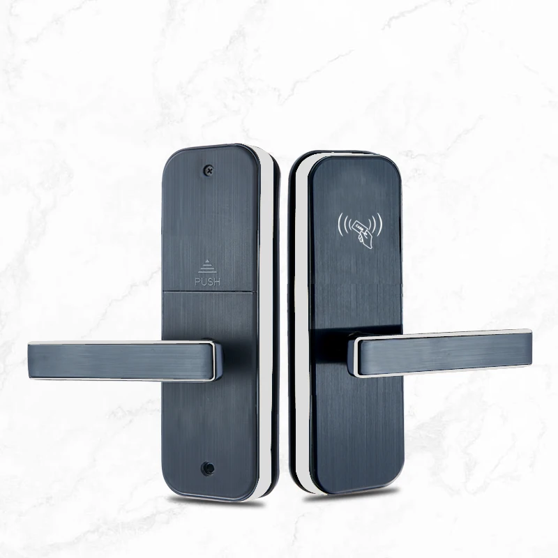 Smart rfid hotel lock system, rf card electronic door handle lock, smart hotel door lock system