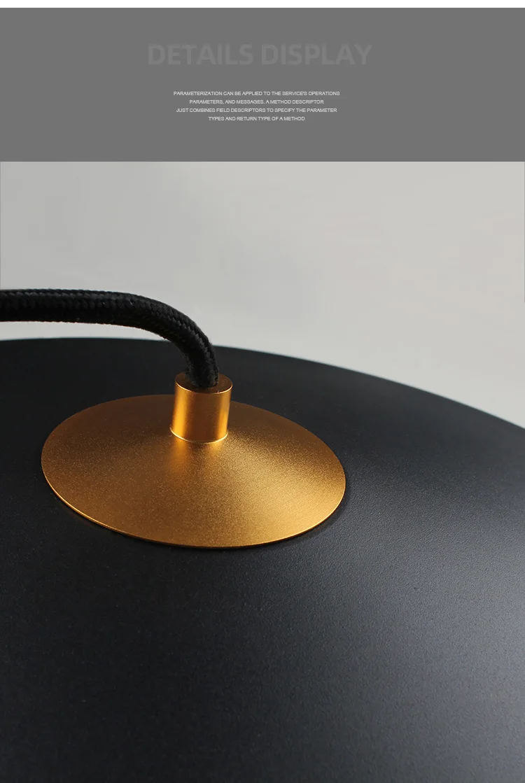 Aisilan customize small black aluminium cone shade drop light pendant lighting for kitchen island