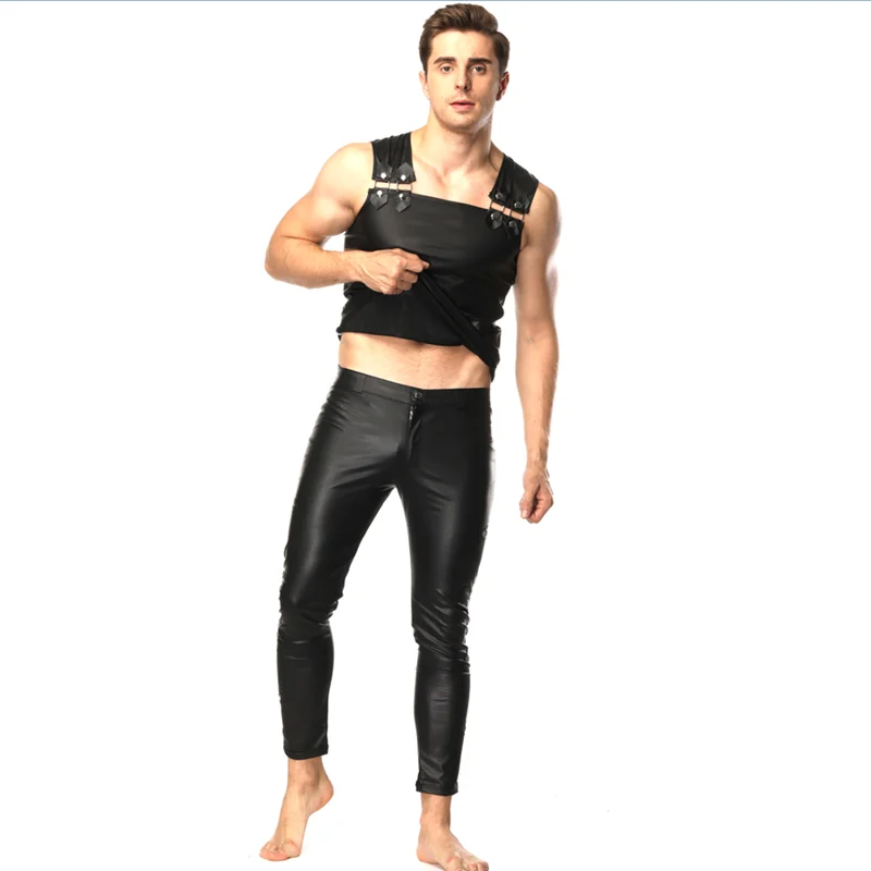 Оптовая продажа 2019 новый дизайн сексуальный мужской кожаный костюм мужское сексуальное кожаное нижнее белье