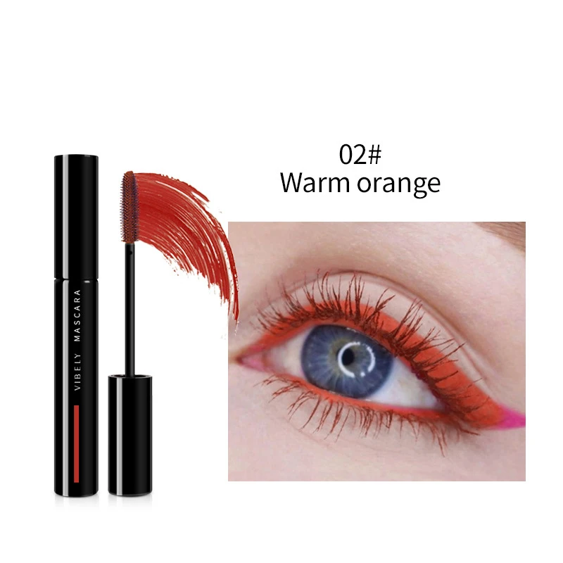 4d Silk Fiber Colored Vegan Curling Mascara Private Label Custom Logo Thrive Vibely Water Resistant Fiber Mascara Makeup