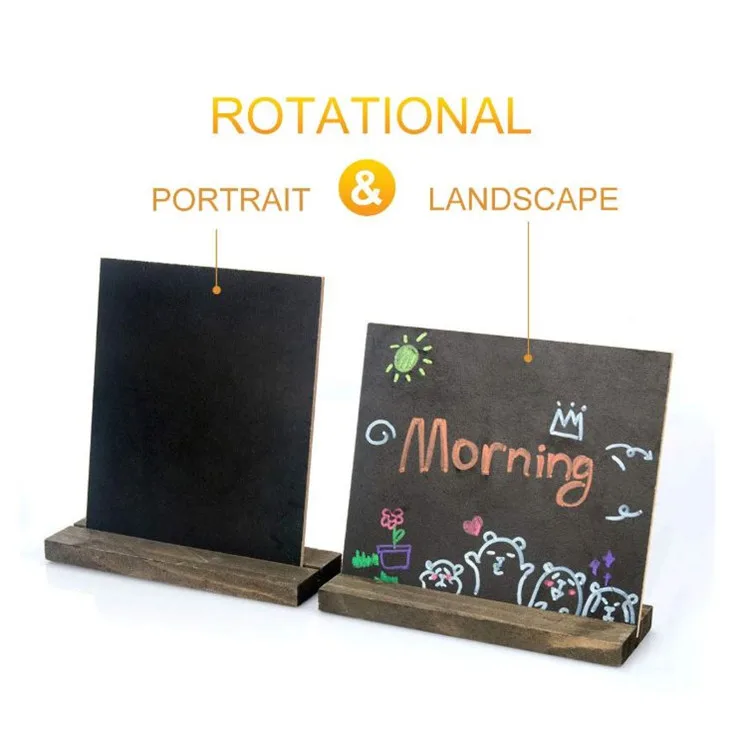 
Set of 12 pack coffee shop decorative small durable wooden chalkboard table signs 