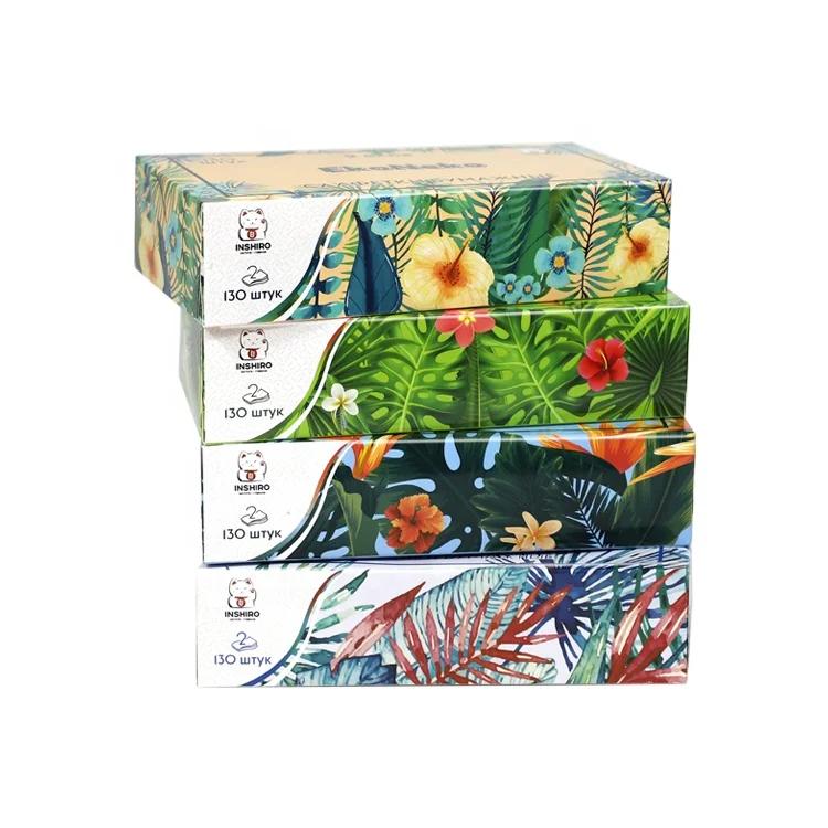 Printed Logo Box Facial Tissue Customized Facial Tissue High Quality Box Facial Tissue