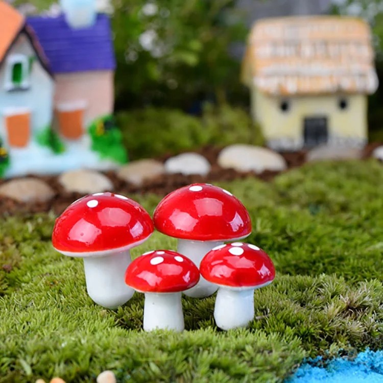 Simulation plant foam color small mushroom micro landscape potted bonsai decoration accessories 	fake mushroom for decoration