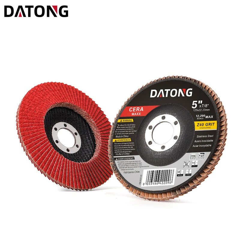 Datong 5 inch Ceramic Cloth Flap Disc 36grit 125*22mm abrasives wheel