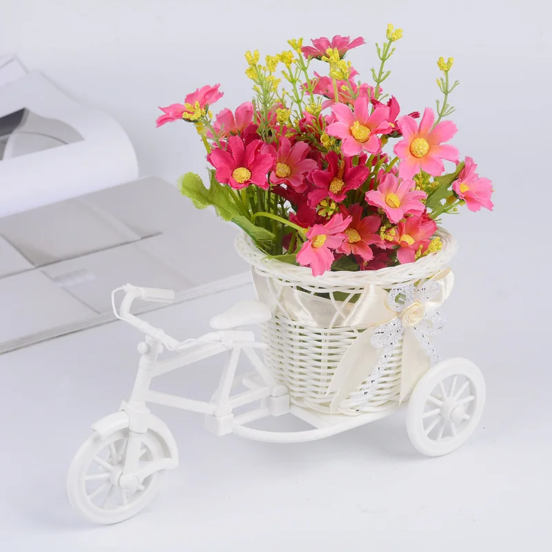 Tricycle Bike Design Flower Basket Storage Party Decoration
