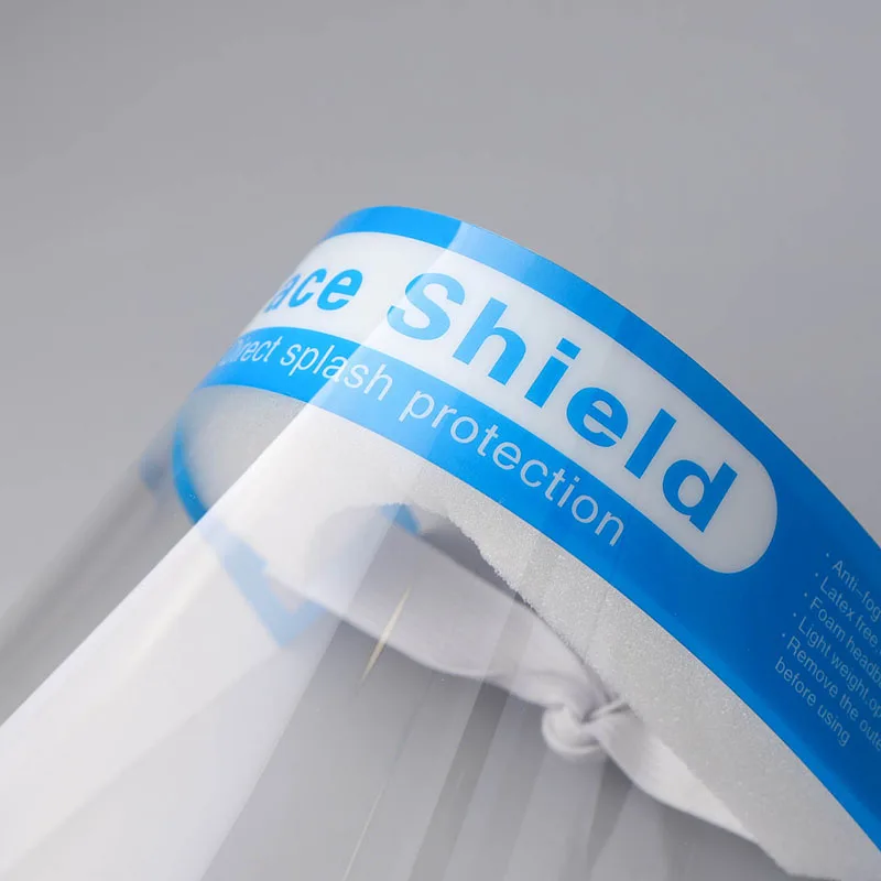 
High Quality Plastic Protection Isolation Anti-Fog Full Face Shield with Sponge 