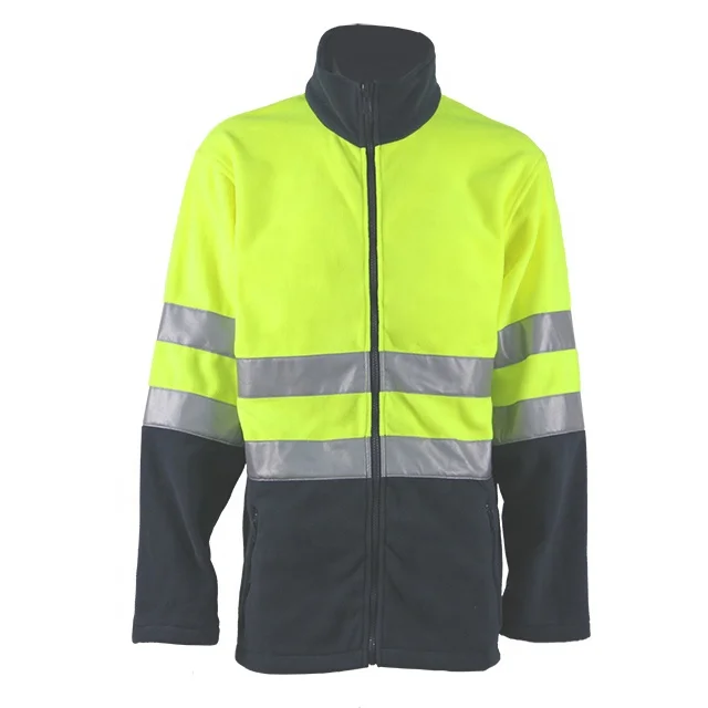 Hi Vis пользовательские двухцветная куртка из Полар-флиса для мужчин