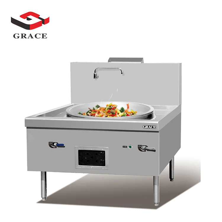 2 Burner Industrial Kitchens Chinese Wok Burner Machine Station Commercial Restaurant Round Frying Stove Induction Wok Range