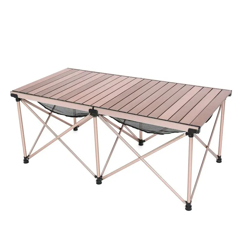 Outdoor Folding Dining Table Portable Aluminum Alloy Dinner Camping Picnic Foldable Table