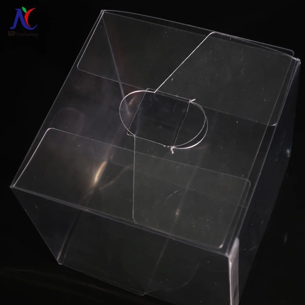 Custom Wholesale PVC  Pop Protectors Clear Transparent Window Folding Gift Toy Packaging Boxes With Handle