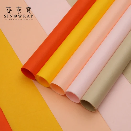 SINOWRAP Hot Sale 17g Flower Tissue Wrapper Papers Colored 35-40 pcs Gift Decorative Papel Bouquet Wrapping Paper for Florist