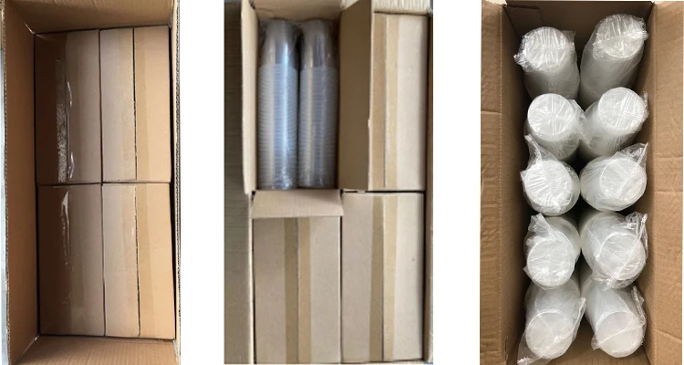 1000PCS Package PP Individually Wrapped Plastic Drinking Cups 9oz Wrapped Plastic Cups