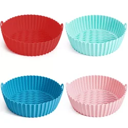 Silicone Pot for Air Fryer Oven Accessories Air Fryer Liners Food Safe Reusable Air Fryer Silicone Basket