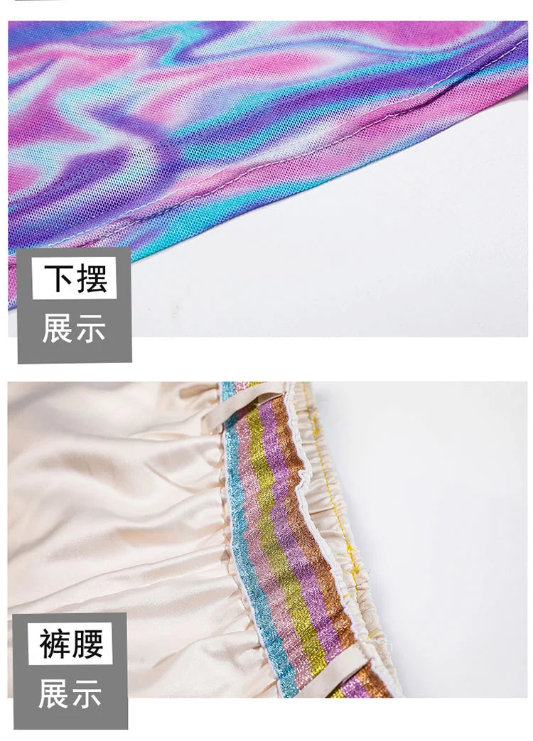Customized Jazz & Hip Hop Performance Wear for Teen Girls Two-Piece Set for Kids & Teens Fashionable Dance Clothing