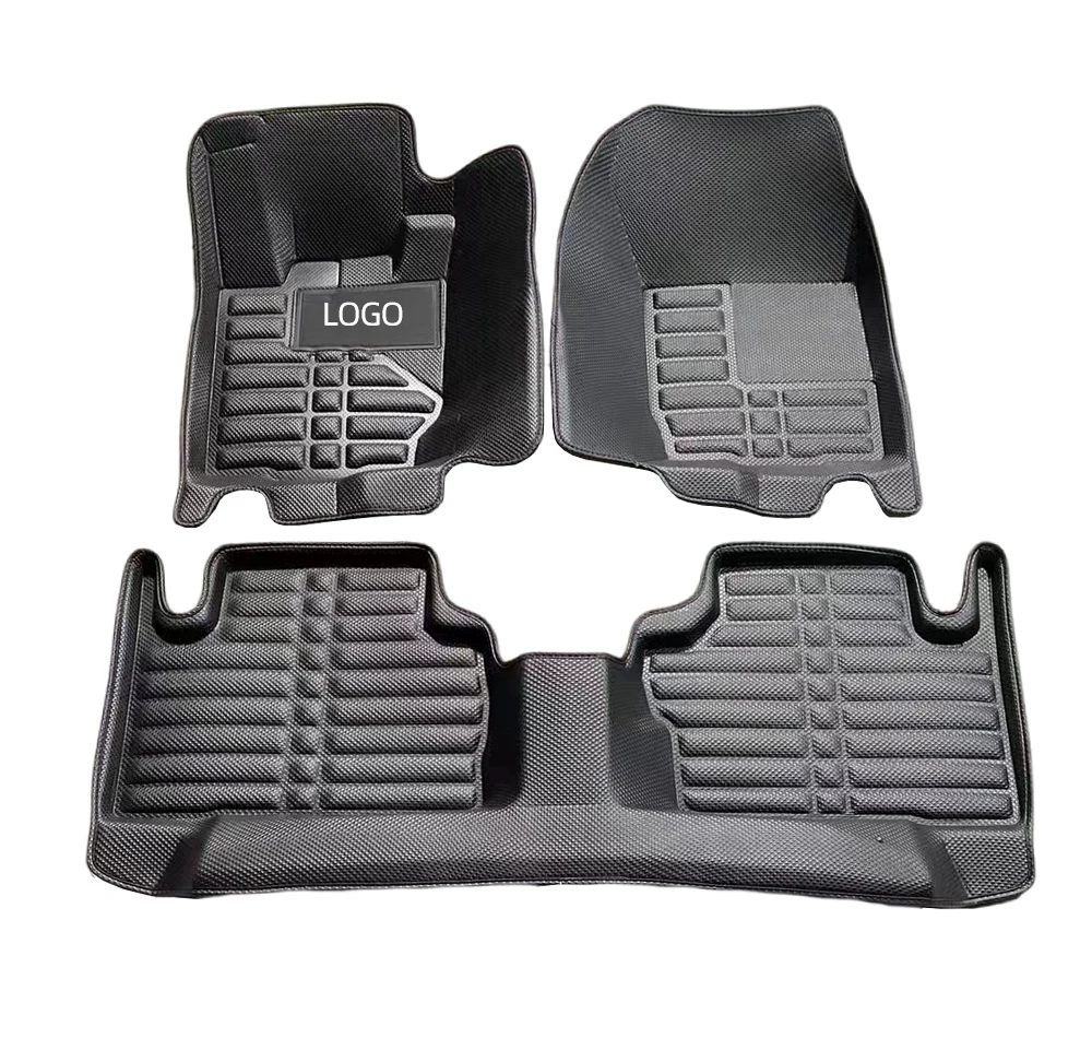 Hot pressed waterproof non-skid universal car mats leather all weather 5d car mats/ car floor mat full set carpet