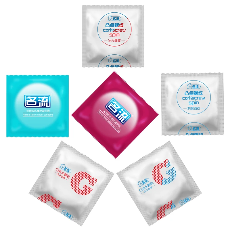 Sex product 24pcs/box condom 6 kinds ice and fire for men manufacturers from guangzhou