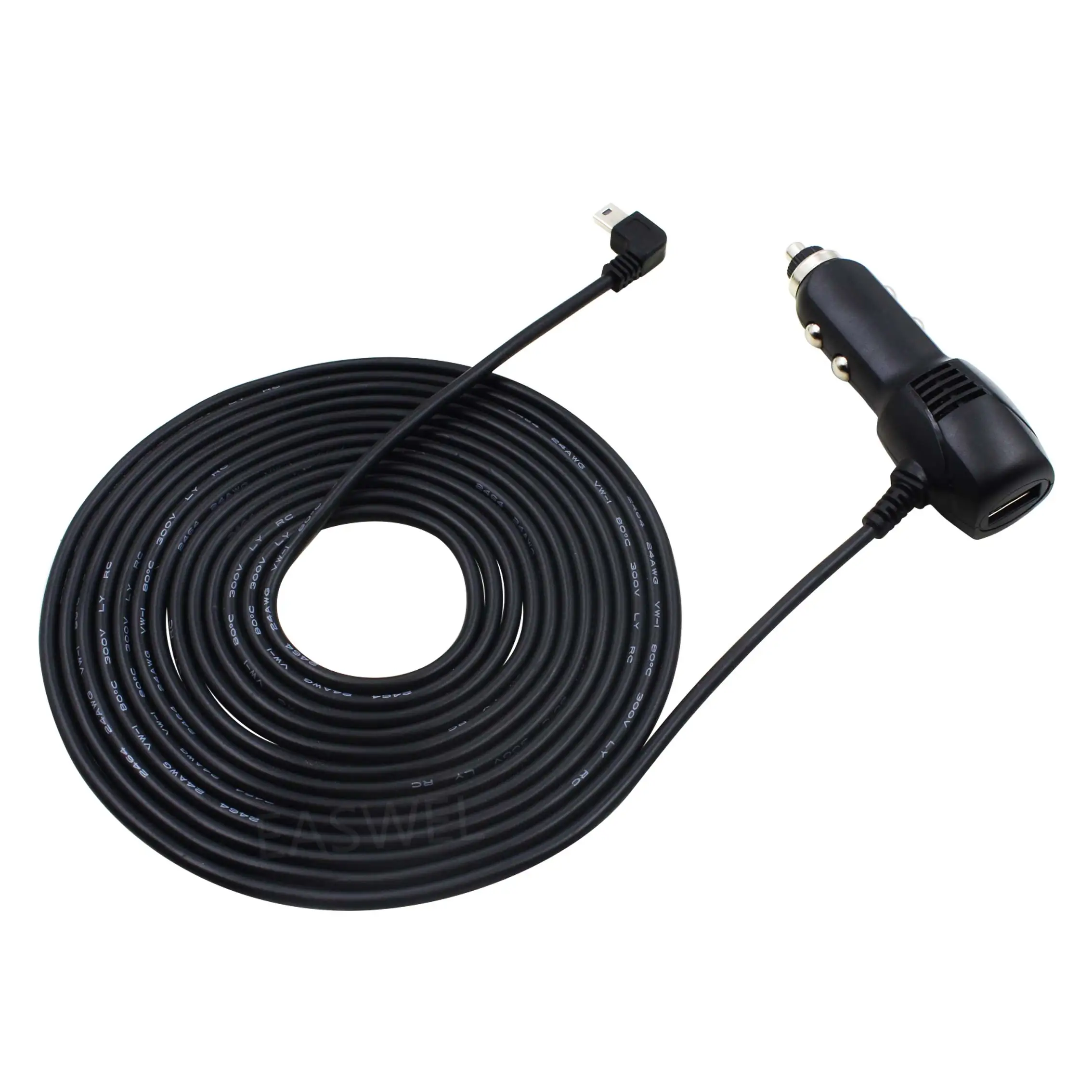 New DC 5V 2A Mini USB Car Power Charger Adapter Cable Cord For GPS tachograph phone Support Custom order