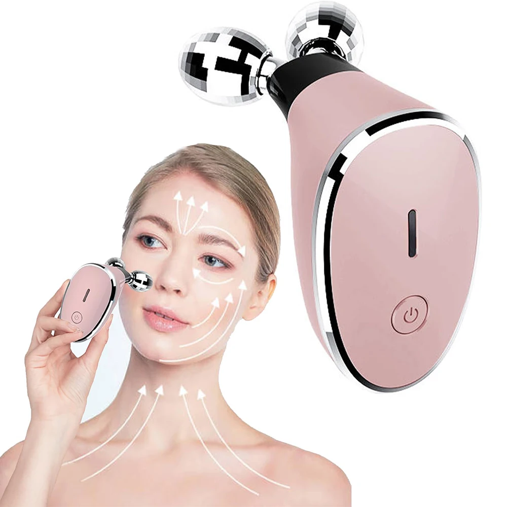 22 Face Lift Skin Tightening Microcurrent Face Sculpting Tool 3D EMS Vibrating Face Roller Massager