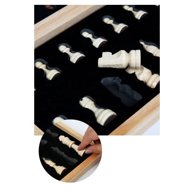 Indoor premium chess board game desktop wooden game hot sold in 2024 educational toys