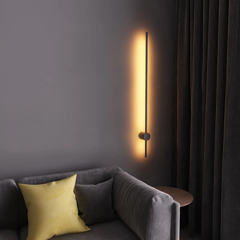 Modern Iron Black Bedside Night Sconces Wall Lamp Light for Bedroom Living Room Loft Home Interior LED Decorative Lamps