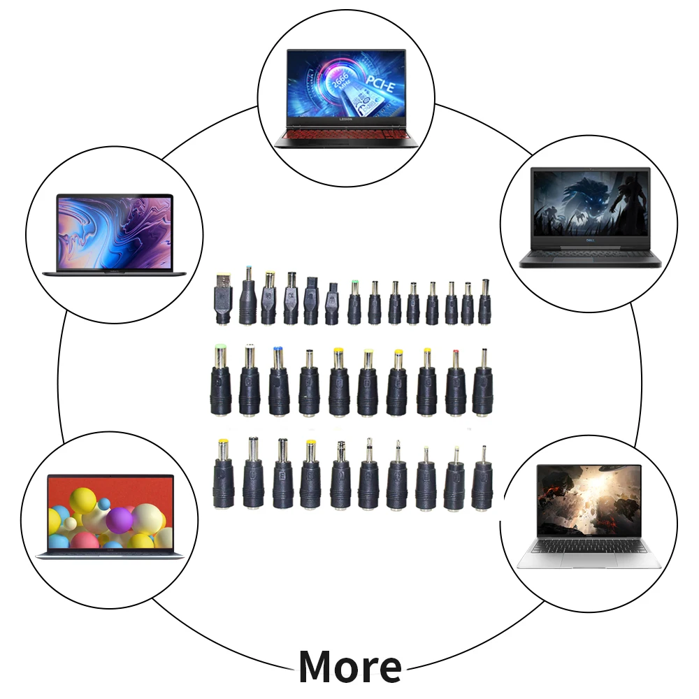 Manual Universal Notebook Adapter 120W Universal Power Charger 5.5*2.1(with 34 tips) Laptop Charger