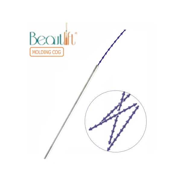 Beautlift blunt tip micro cannula v line face lifting thread sutura de polidioxanona pdo cog thread