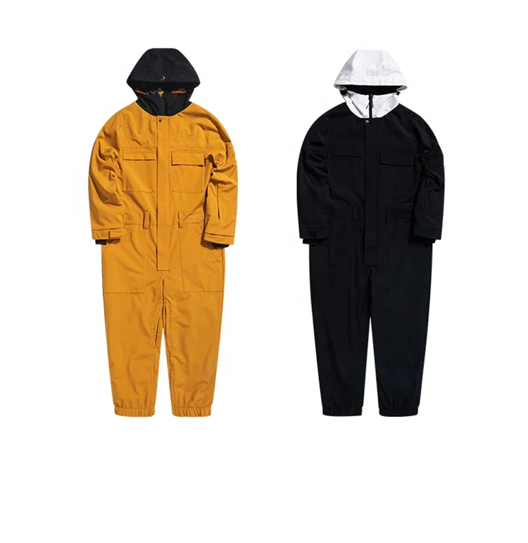 OEM unisex conjoined adult men and women hooded thickened ski jackets snowboard jackets jumpsuits snowsuits traje de esquiar