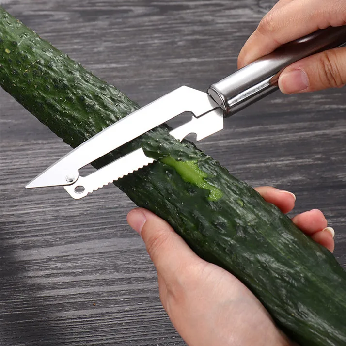 multi-functional kitchen fruit knife stainless steel knife set durable kitchen fruit vegetable food peeler