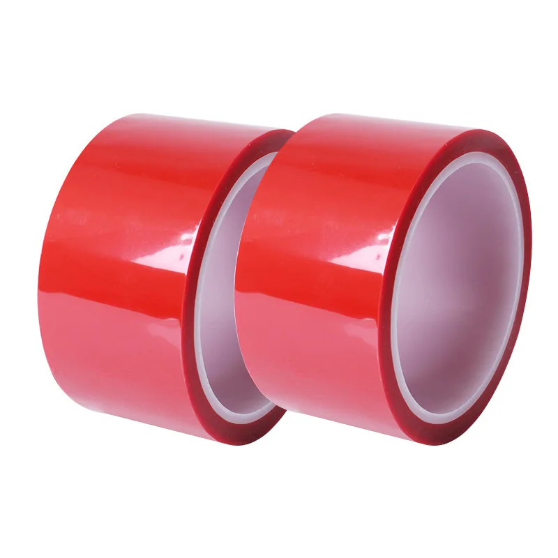 Red high temperature tape pet transparent acid and alkali corrosion spray masking silicone tape