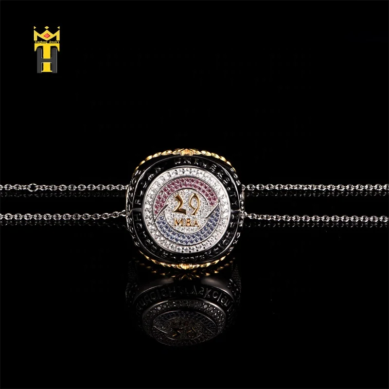 Custom signet university college ring hip hop rings necklace national championship mens ring